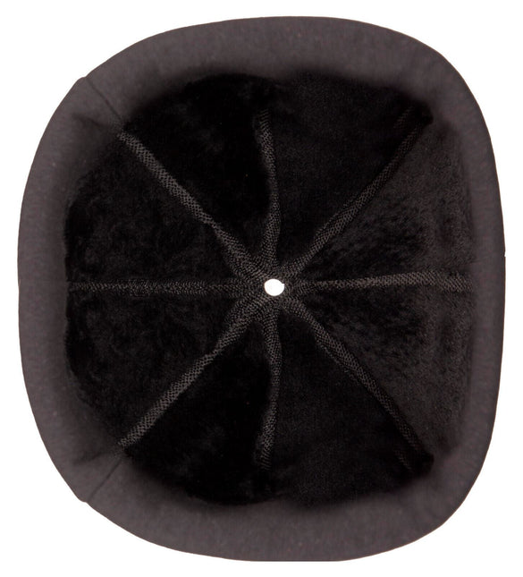 Mens Leather Black Beanie Hat 100% Sheepskin Winter 6 Panel Hat One size