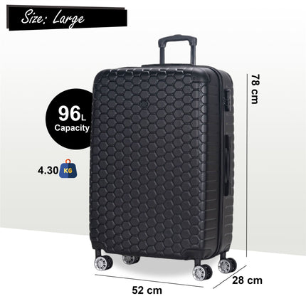 Hard Shell ABS 8 Wheel Luggage Travel Cabin Holiday Bags Suitcase Set
