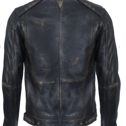 Men's Vintage Leather Biker Jacket-Cape Town