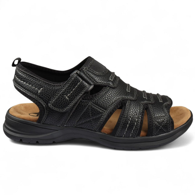Men's Black Lightweight Open Toe Casual Sandals