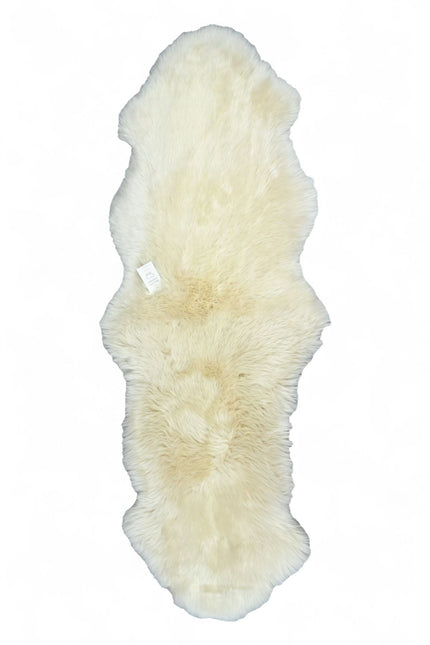 Genuine Sheepskin Cream Double Natural Fluffy Silky Soft Real Wool Rug