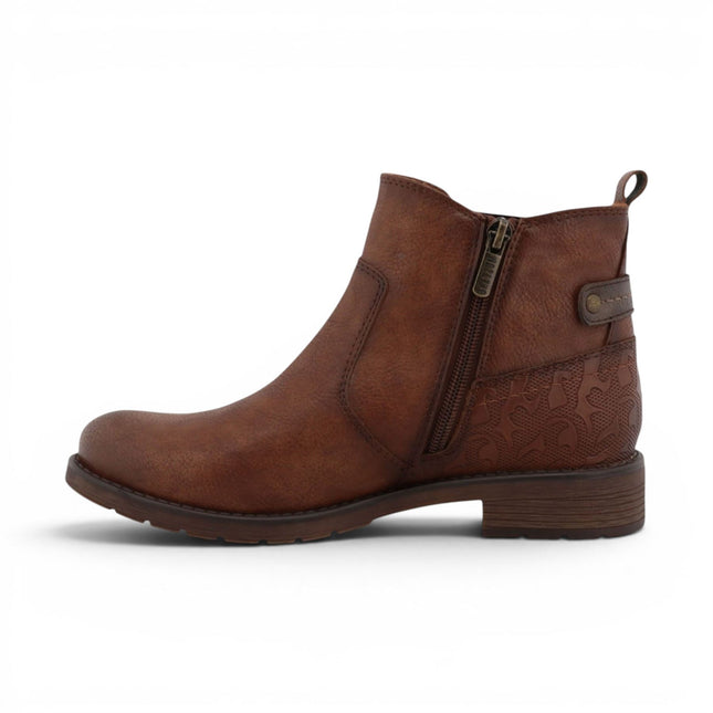 Mustang Women's Brown Faux Leather Chelsea Ankle Boots - M0052002