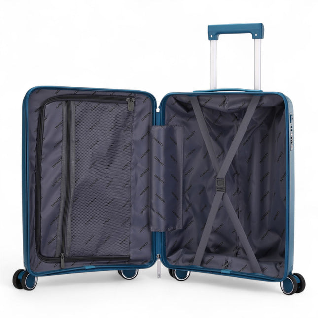 Robust Hard Shell Cabin Suitcase 37.5 x 20.5 x 55 cm TSA Luggage Suitable for Easyjet, Ryanair, Wizzair