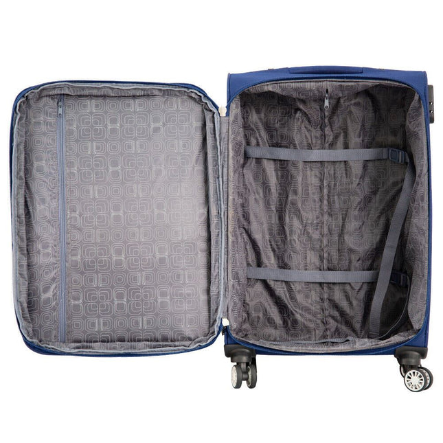 Lightweight Soft Casing Cabin Suitcase 8 Wheel Luggage Travel
