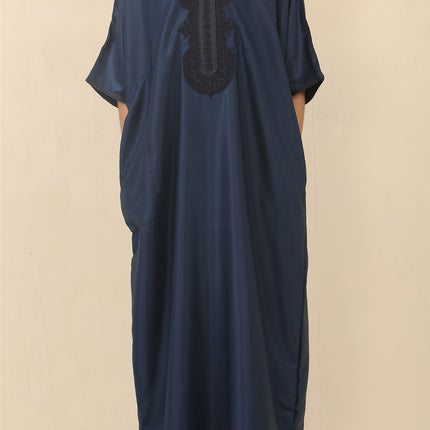 Kid's Boys Blue Moroccan Thobe Djellaba Jubba Robe Eid