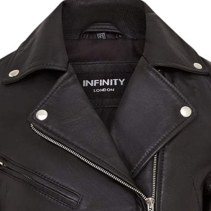 Women's Classic Brando Biker Leather Jacket - Broome