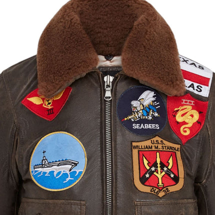 Women's A2 Top Gun Leather Bomber Jacket-Sunbury
