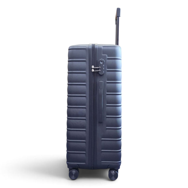 Hardshell Black Suitcase Set Robust 8 Wheel Luggage Cabin Case Bag