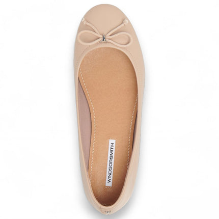 Windsorsmith Womens Blush Pink Leather Mocassin Flat Shoes - Babydoll