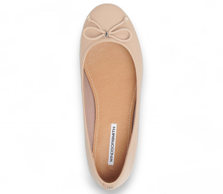 Windsorsmith Womens Blush Pink Leather Mocassin Flat Shoes - Babydoll