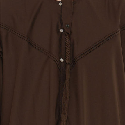 Men's Eid Brown Moroccan Jubba Robe Djellaba Ramadan Eid Thobe - HM11