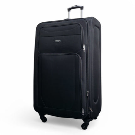Soft Shell Lightweight Nylon Suitcase Set 4 Wheel Travel Case Holiday Bags