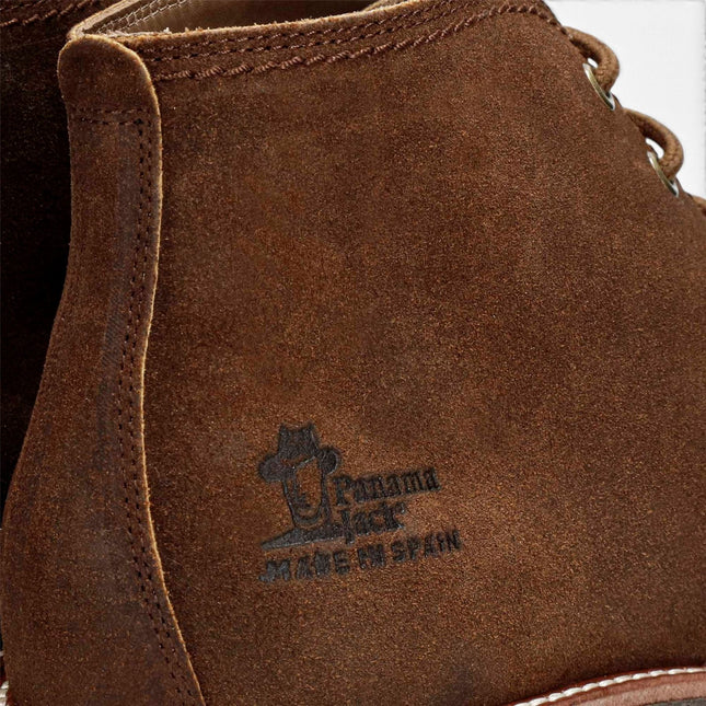 Panama Jack Men's Brown Leather Waterproof Lace-Up Desert Boots - Gael C38
