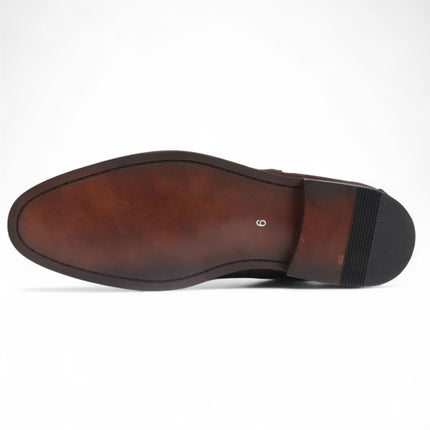 Men's Navy Suede Chelsea Boots Real Leather Lined Slip-On