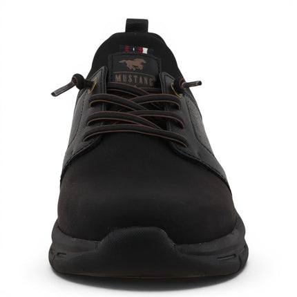 Mustang Men's Black Lightweight Lace-Up Trainers Shoes - M0061005