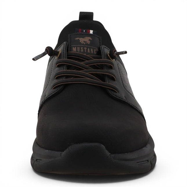 Mustang Men's Black Lightweight Lace-Up Trainers Shoes - M0061005
