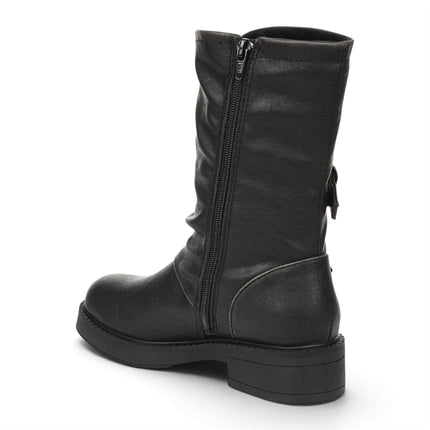 Blowfish Malibu Women's Black Faux Leather Mid-Calf Biker Boots - Venice-2