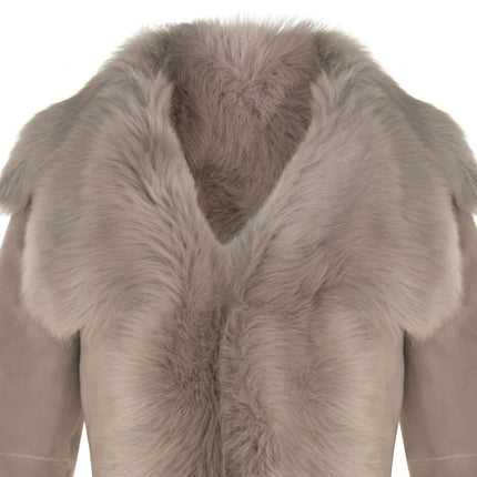 Womens Toscana Sheepskin Suede Trench Coat-Tbilisi