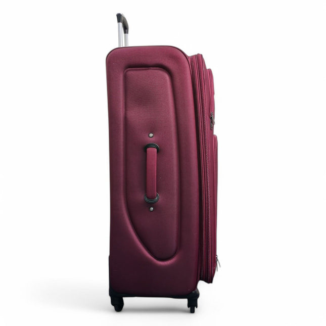 Soft Shell Lightweight Nylon Suitcase Set 4 Wheel Travel Case Holiday Bags