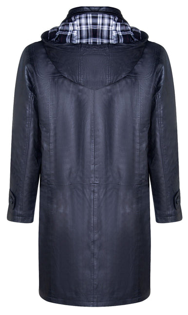 Mens Leather Duffle Classic Coat-Aylesbury