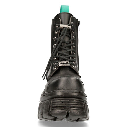 New Rock Vegan Leather Combat Platform Boots- M-NEWMILI083-VS2