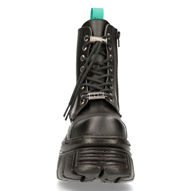 New Rock Vegan Leather Combat Platform Boots- M-NEWMILI083-VS2