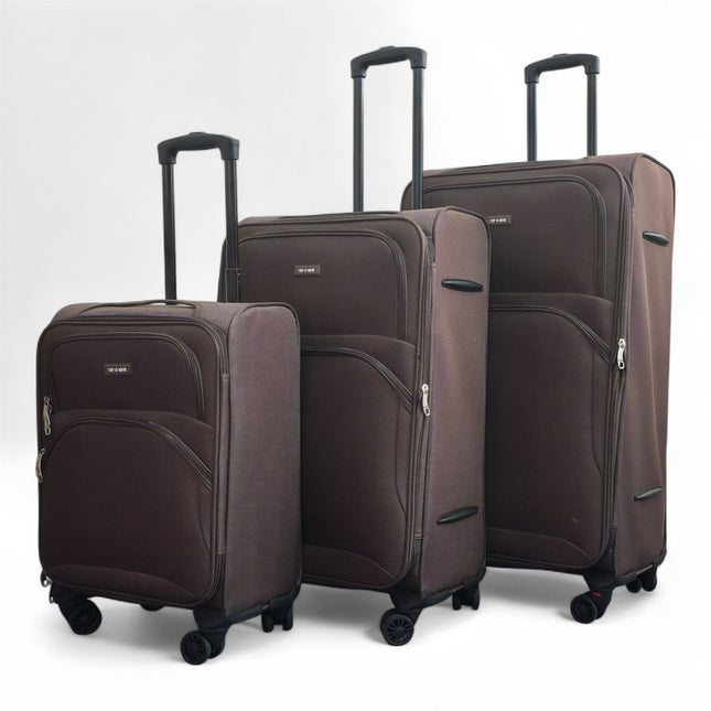 Expandable Soft 8 Wheel Lightweight Suitcase Luggage Travel Bags Set