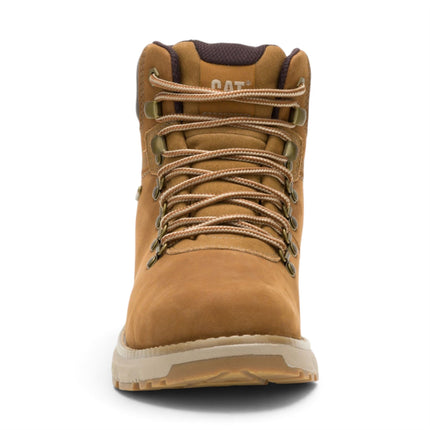 Caterpillar (CAT) Mens Bronze Brown Leather Waterproof Lace Up Boots - Pursue Hiker