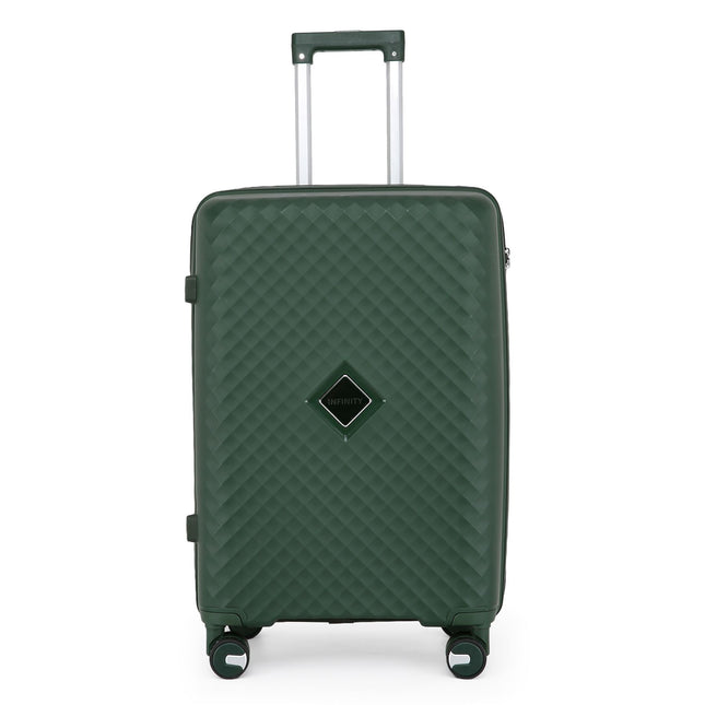 Dual 4 Wheel Robust Lightweight TSA Hard Shell Suitcase Luggage Travel Bags Set