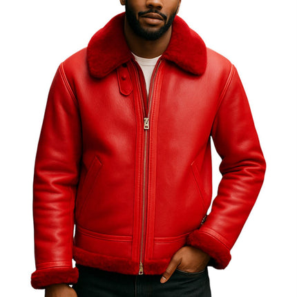 Mens B3 Bomber RAF Aviator Sheepskin Jacket -Wyndham