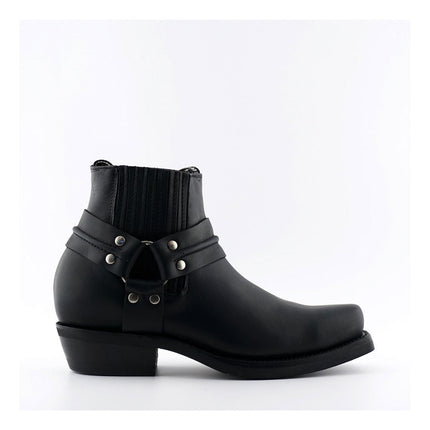 Grinders Unisex Black Western Leather Boots - Renegade Lo