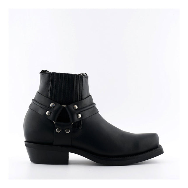 Grinders Unisex Black Western Leather Boots - Renegade Lo