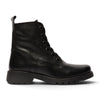 Fly London Womens Black Leather Lace-Up Heeled Ankle Boots - RAMY488
