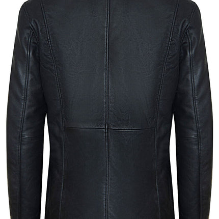 Men's Reefer Leather Blazer Jacket`- Pablo