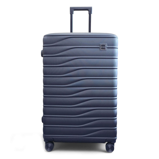 Hardshell Black Suitcase Set Robust 8 Wheel Luggage Cabin Case Bag