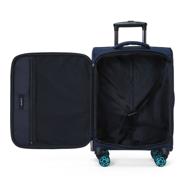 Soft Shell 1680D Cabin Suitcase 56x37x25cm 8 Wheel TSA Lock Luggage