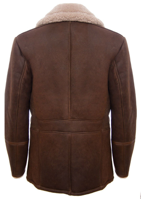 Mens Classic Sheepskin Leather Crombie Jacket-Brisbane
