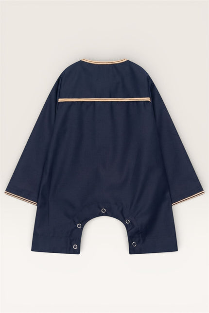 Baby Boys Ramadan Navy Blue Moroccan Thobe Robe Emirati Eid Jubba- B-TT003
