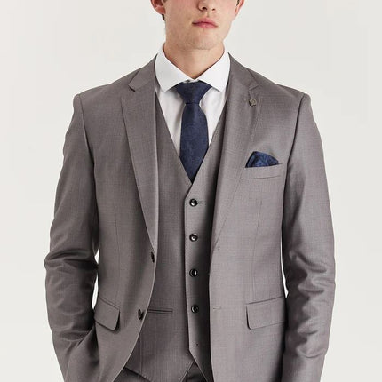 Men’s Grey Tailored 3 Piece Suit Formal Classic Suit