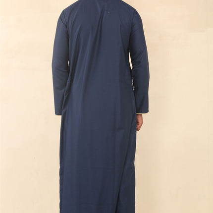 Men's Omani Eid Blue Thobe  Saudi Emirati Jubba Robe