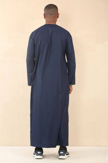 Men's Omani Eid Blue Thobe  Saudi Emirati Jubba Robe