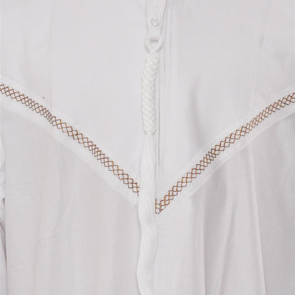 Kids Boys Eid White Moroccan Thobe Robe Djellaba Ramadan Eid Jubba- K-HM10