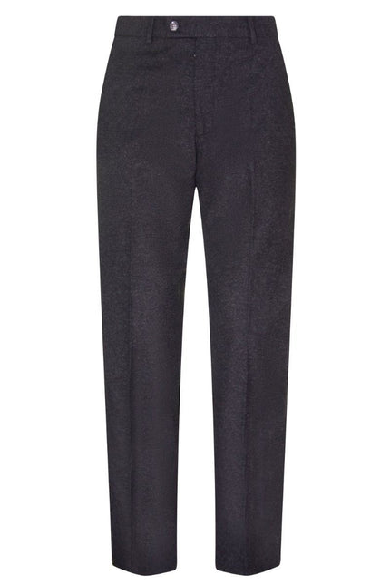 Mens 3 Piece Black Wool Tweed Vintage Retro Suit