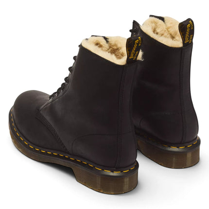 Dr Martens 1460 Serena Black Faux Fur Lined Leather Boots - 21797001
