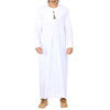 Mens White Thobe Jubba Saudi Islamic Arab Eid Emirati Kaftan Jubbah Tassel Robe