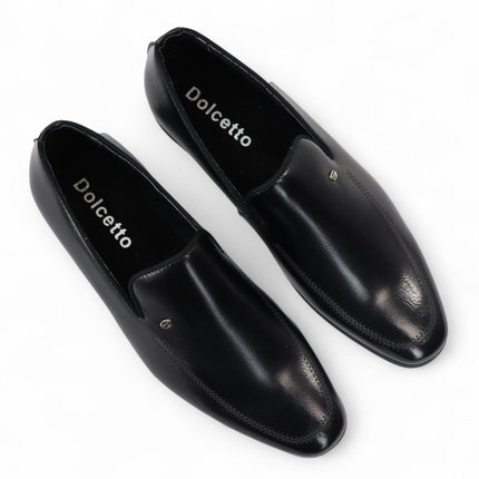 Men's Black Classic Slip-On Loafers Formal Shoes
