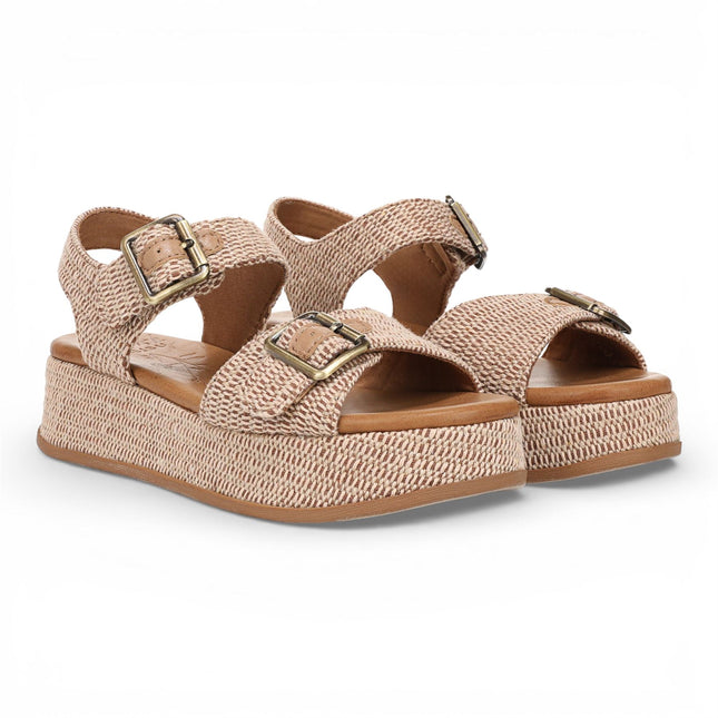 Blowfish Malibu Women’s Beige Faux Leather Platform Sandals - Magical