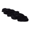 Genuine Sheepskin Black Double Natural Fluffy Silky Soft Real Wool Rug