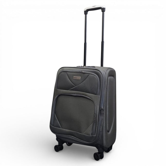 Soft Shell Lightweight Nylon Suitcase Set 4 Wheel Travel Case Holiday Bags