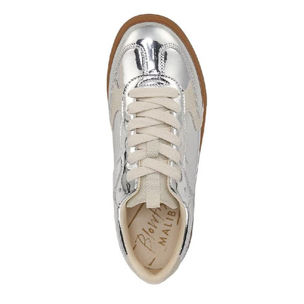 Blowfish Malibu Womens Silver Lace-Up Sneakers - Tastic